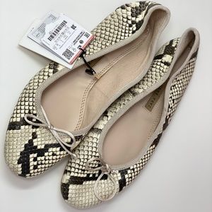 Zara snake print ballet flats size 7 1/2 NWT